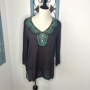 Pink Cattlelac Beaded Blouse